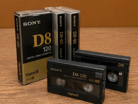 Sony Digital8 video cassettes and cases
