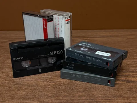 Sony and Fuji Video8 8mm video cassettes