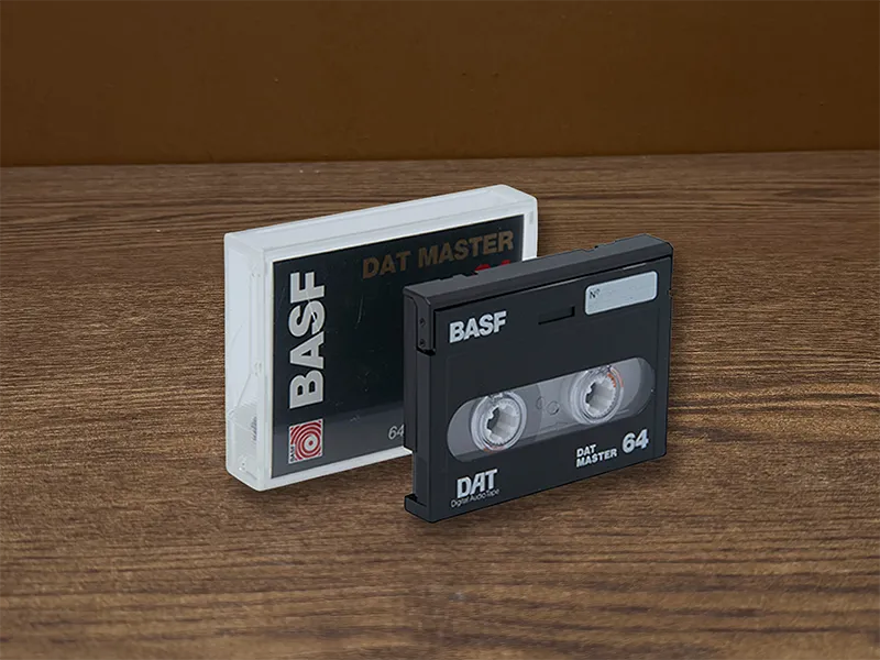 BASF DAT digital audio tape and case